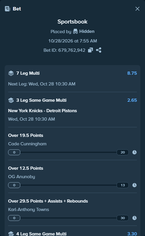 Bet slip: , $14,014.00 stake at 0.88 odds, placed by Hidden