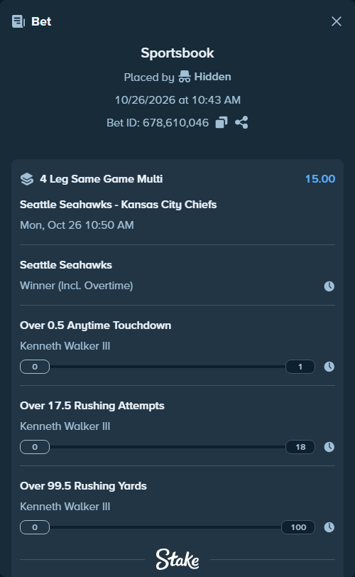 Bet slip: , $50,000.00 stake at 3.75 odds, placed by Hidden