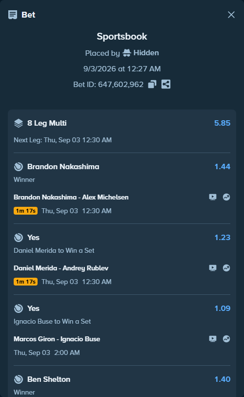 Bet slip: Aarhus - Midtjylland, $11,618.36 stake at 1.20 odds, placed by Hidden