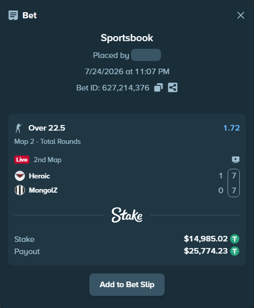 Bet slip: Heroic - The MongolZ, $15,000.00 stake at 1.72 odds, placed by saszakoncza