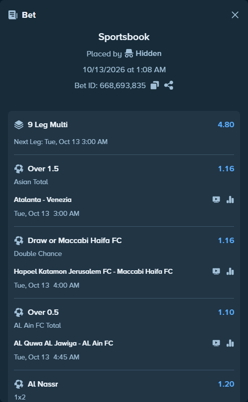 Bet slip: Levante - Sevilla, $14,999.00 stake at 1.38 odds, placed by SH7N28