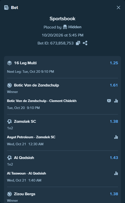 Bet slip: Paris Saint Germain - Barcelona, $10,092.00 stake at 1.54 odds, placed by Mahmoudsabry