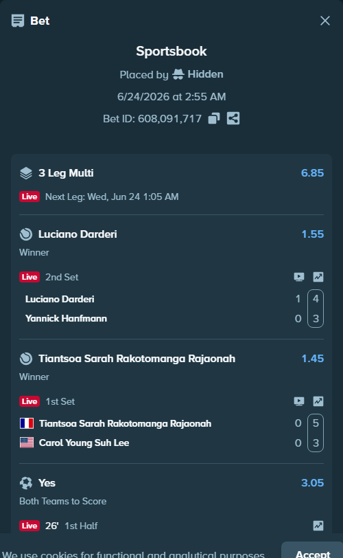 Bet slip: Portugal - Uzbekistan, $10,633.00 stake at 3.05 odds, placed by Hidden