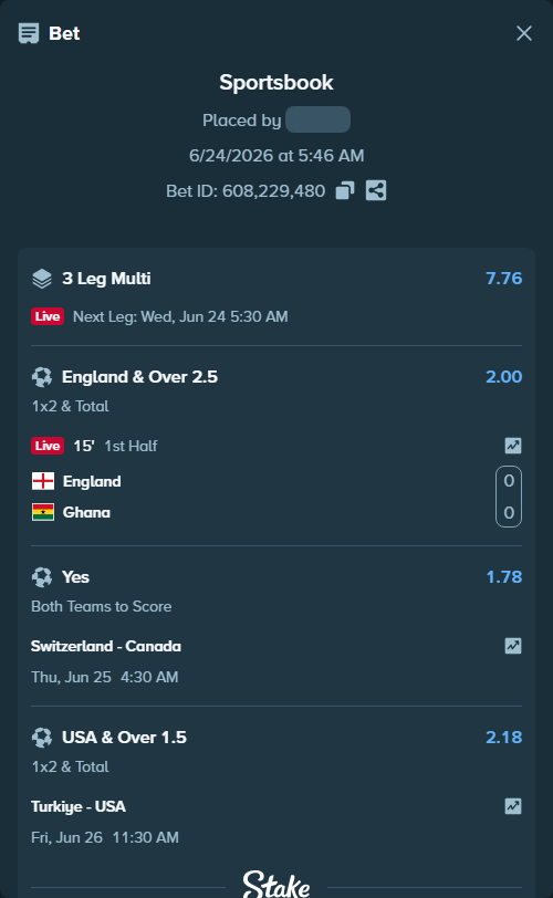 Bet slip: Turkiye - USA, $21,135.01 stake at 2.18 odds, placed by Bigfoltz
