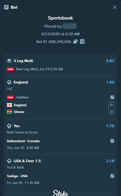 Bet slip: Turkiye - USA, $24,657.51 stake at 2.18 odds, placed by Bigfoltz