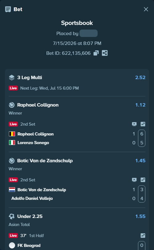 Bet slip: White City FK Beograd - North Sunshine Eagles FC, $10,210.20 stake at 1.55 odds, placed by AsTraL11